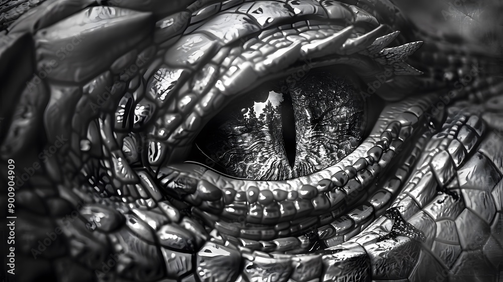Fototapeta premium realistic dragon eye illustrations