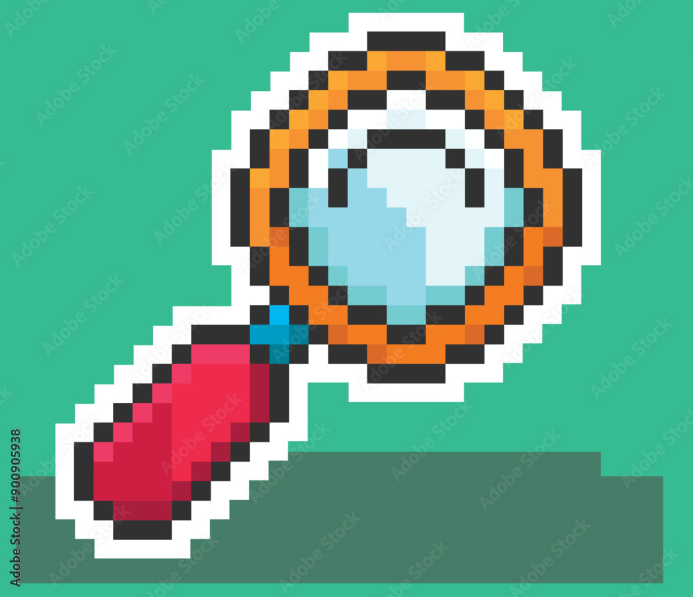 Zoom magnifying glass, pixel art, pixel art Magnifying Magnifier icon, editable pixel vector..eps Zoom magnifying glass, pixel art, pixel art Magnifying Magnifier icon, editable pixel vector..eps