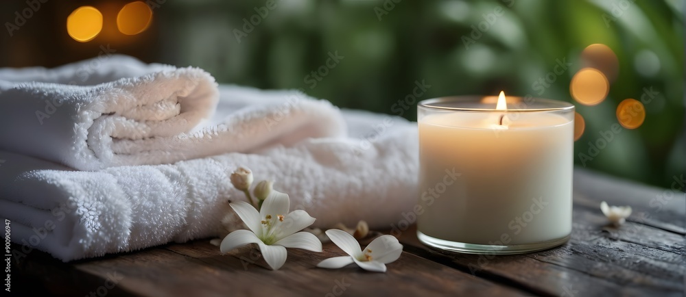 Spa white luxury massage background towel bathroom with candles, wellness spa background towel relax aromatherapy flower, zen therapy aroma beauty setting table salt oil. Spa white luxury massage background towel bathroom with candles, wellness spa background towel relax aromatherapy flower, zen therapy aroma beauty setting table salt oil.