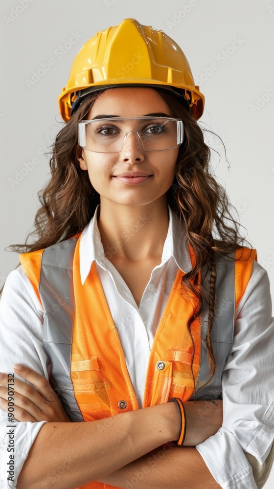 portrait of a female worker portrait of a female worker