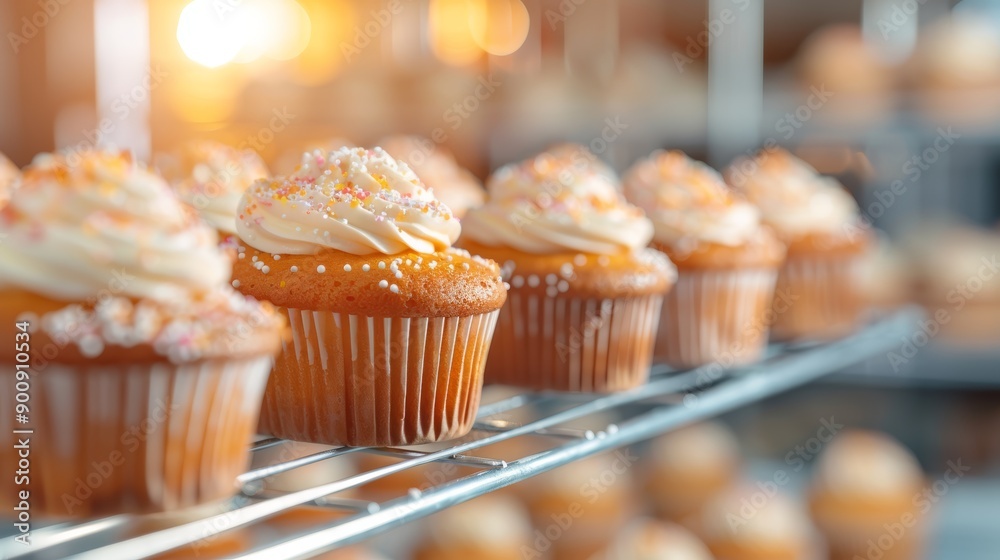 Delicious Vanilla Cupcakes with Sprinkles Delicious Vanilla Cupcakes with Sprinkles
