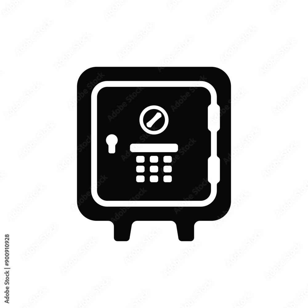 Safety deposit strongbox icon, Secure deposit box icon for business and finance apps Safety deposit strongbox icon, Secure deposit box icon for business and finance apps
