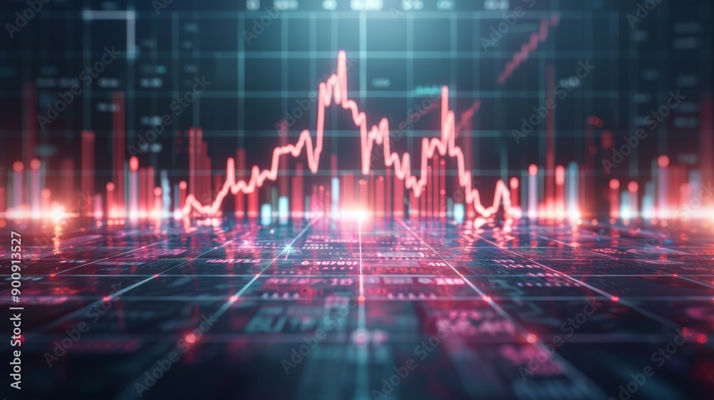 Futuristic Financial Graphs and Data Analysis Futuristic Financial Graphs and Data Analysis