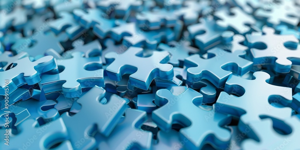Abstract puzzle pieces fitting together, symbolizing problem-solving and success in completing tasks Abstract puzzle pieces fitting together, symbolizing problem-solving and success in completing tasks