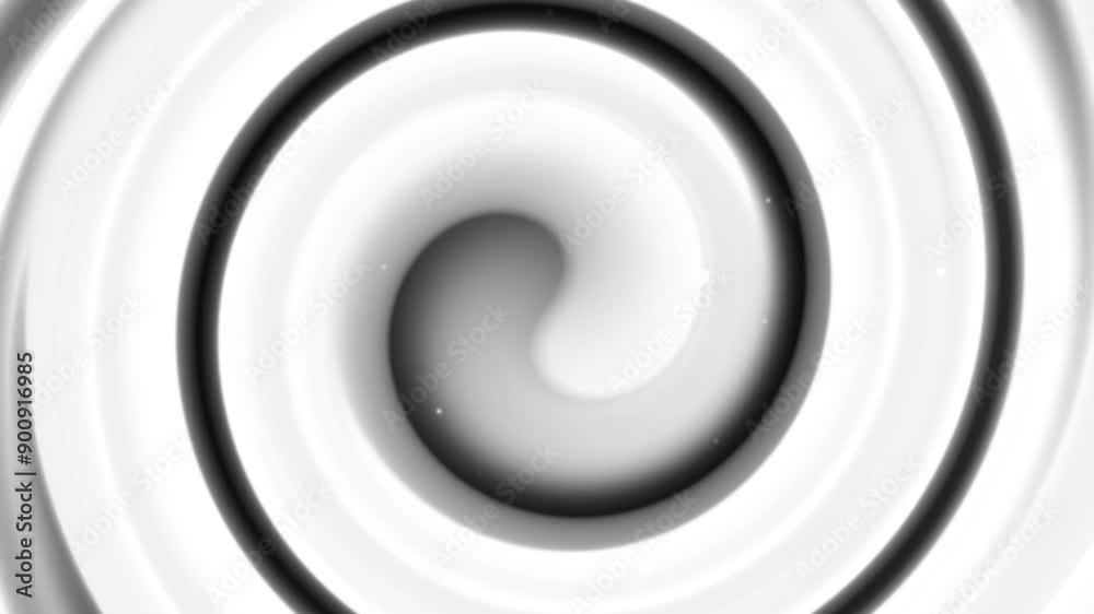 Black and white swirling spiral with white dots, decorative design suitable for backgrounds or abstract graphic projects. 4K Seamless looping Black and white swirling spiral with white dots, decorative design suitable for backgrounds or abstract graphic projects. 4K Seamless looping
