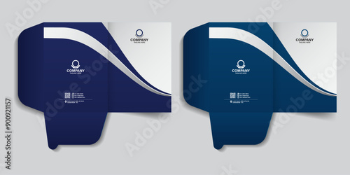 File folder design for storing important papers of your business. Creative Corporate Luxury Professional presentation document folder and report cover template.
