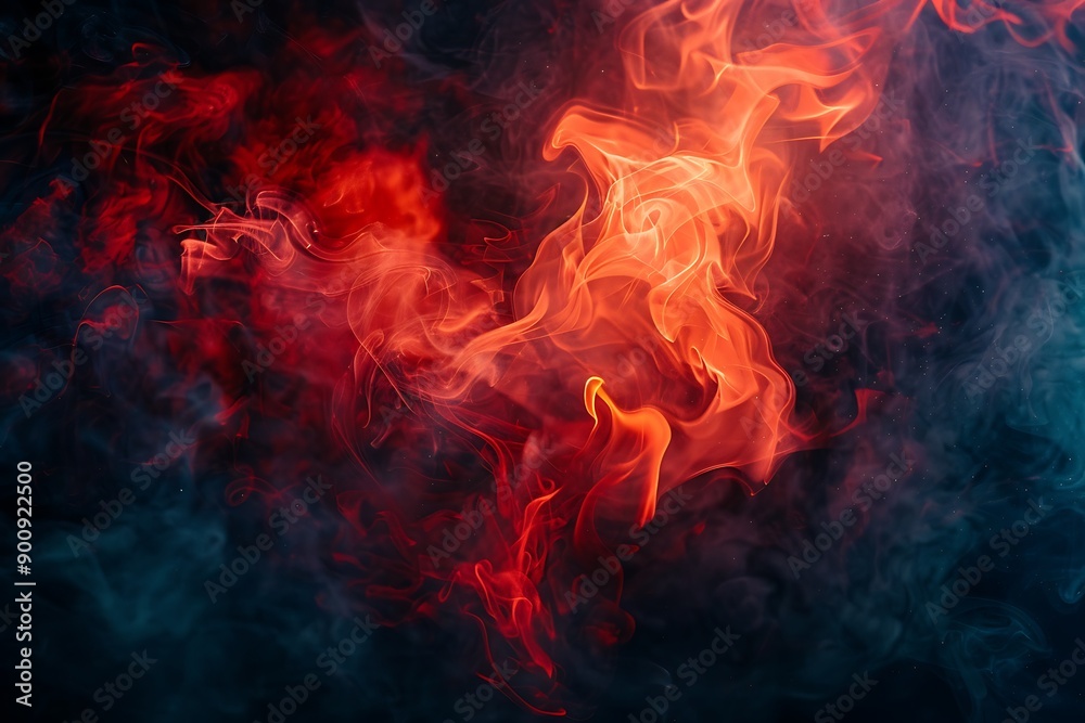 Abstract red fire flames background Abstract red fire flames background