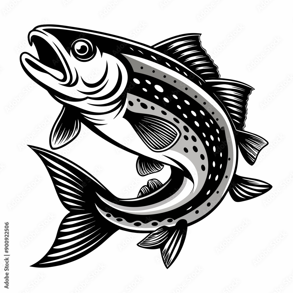 Naklejka premium A very nice sea fish with vector illustration image 