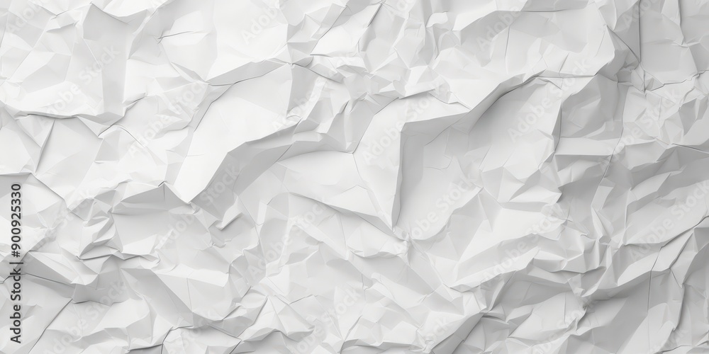 Obraz premium Crumpled White Paper Texture