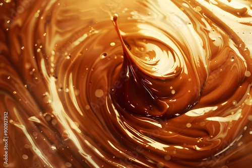 Melted chocolate background.