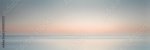 Minimalistic seascape, sea sunset, vector illustration