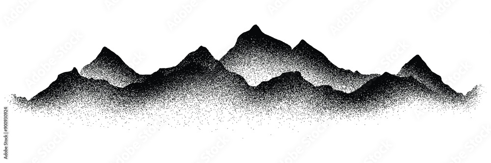 Ταπετσαρία Imitation of a mountain landscape, noisy stippled grainy texture, banner