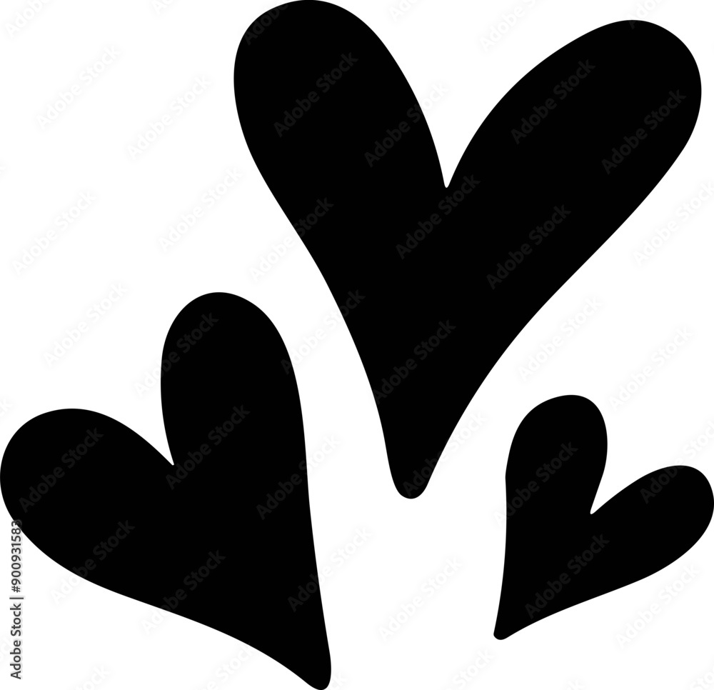 A hand drawn heart form vector element A hand drawn heart form vector element