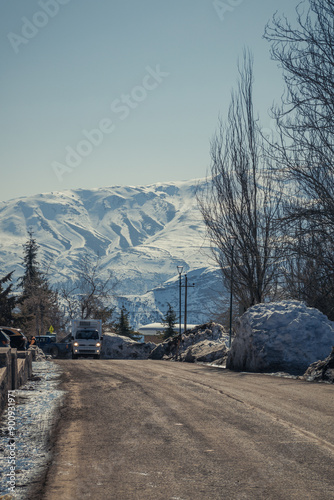 Lo Barnechea, Farellones route, Andes, Chile photo