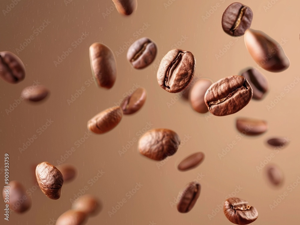 Roasted Coffee Bean Falling Banner Roasted Coffee Bean Falling Banner
