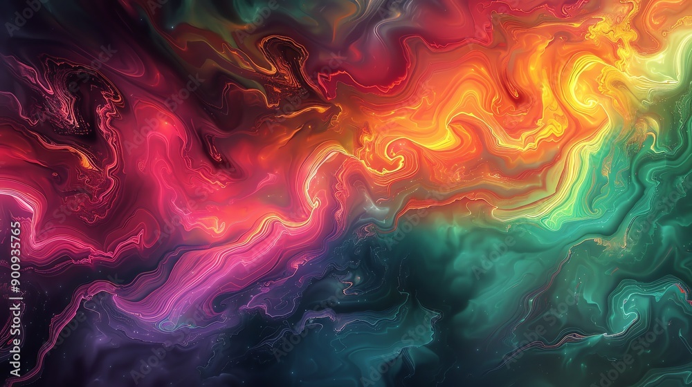Abstract Swirling Colorful Pattern.
