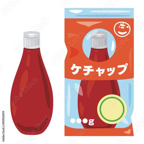 チューブ容器に入った市販のトマトケチャップ