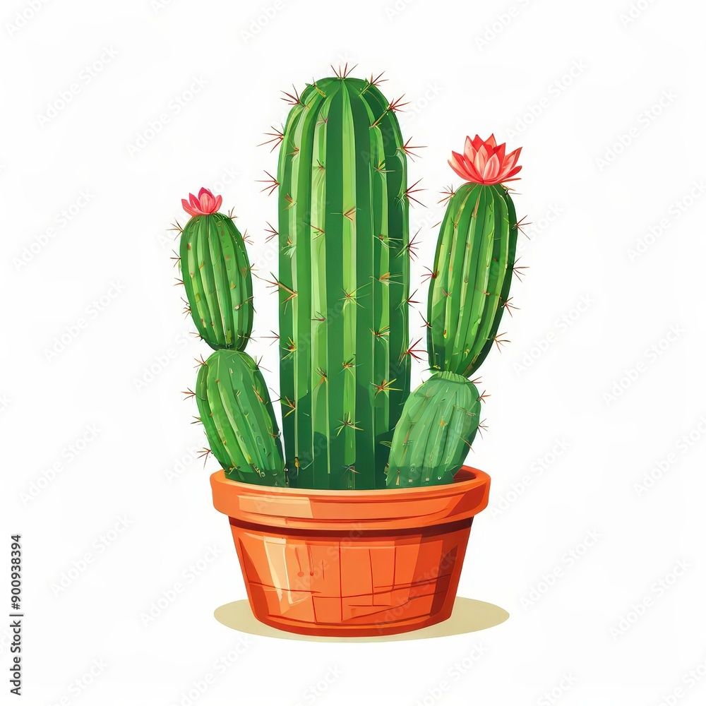 the AI Image Generator, cactus plant with pot with isolated background design the AI Image Generator, cactus plant with pot with isolated background design
