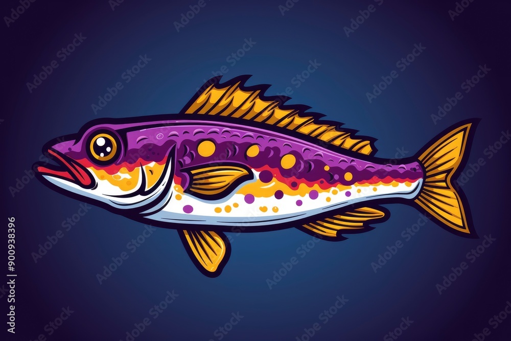 Colorful Cartoon Fish Illustration Colorful Cartoon Fish Illustration