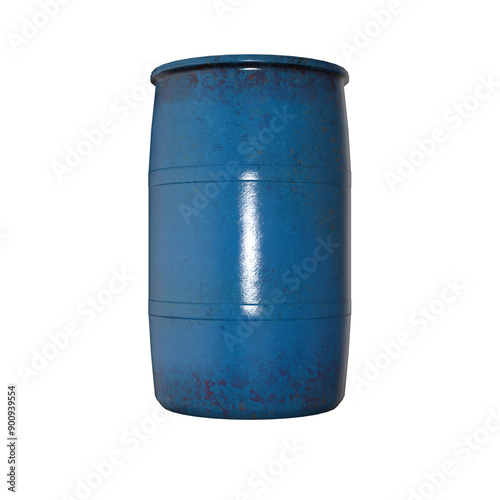 blue oil barrel
