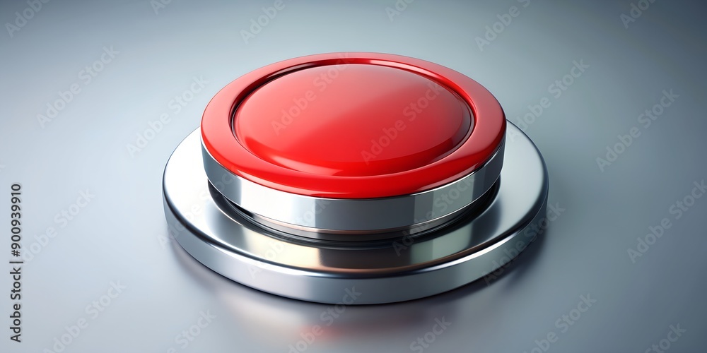 3D rendering of stop button illustration Creative AI 3D rendering of stop button illustration Creative AI