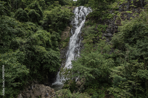 Amazing Nature of Beautiful Sarika Waterfall is the Most Famous Waterfall in Nakhon Nayok, Thailand.