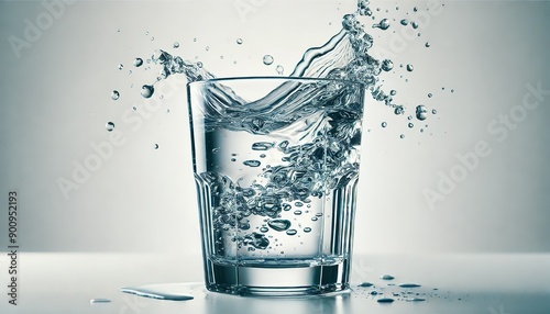 Splashing Water in a Glass