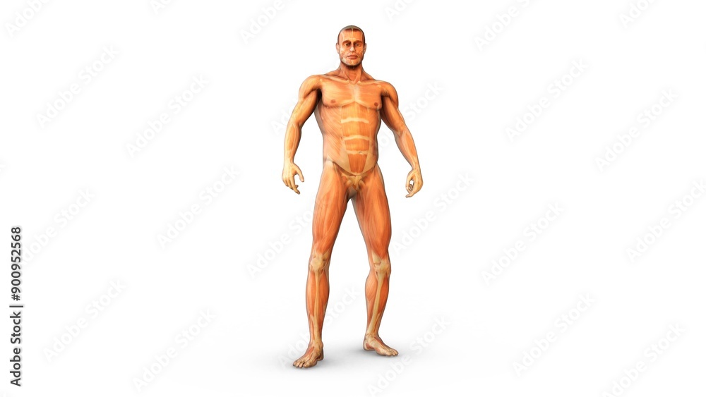 Human body muscles with skeletone Human body muscles with skeletone