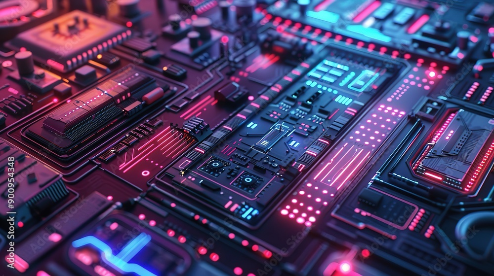 Magnificent Abstract circuit cyberspace design created