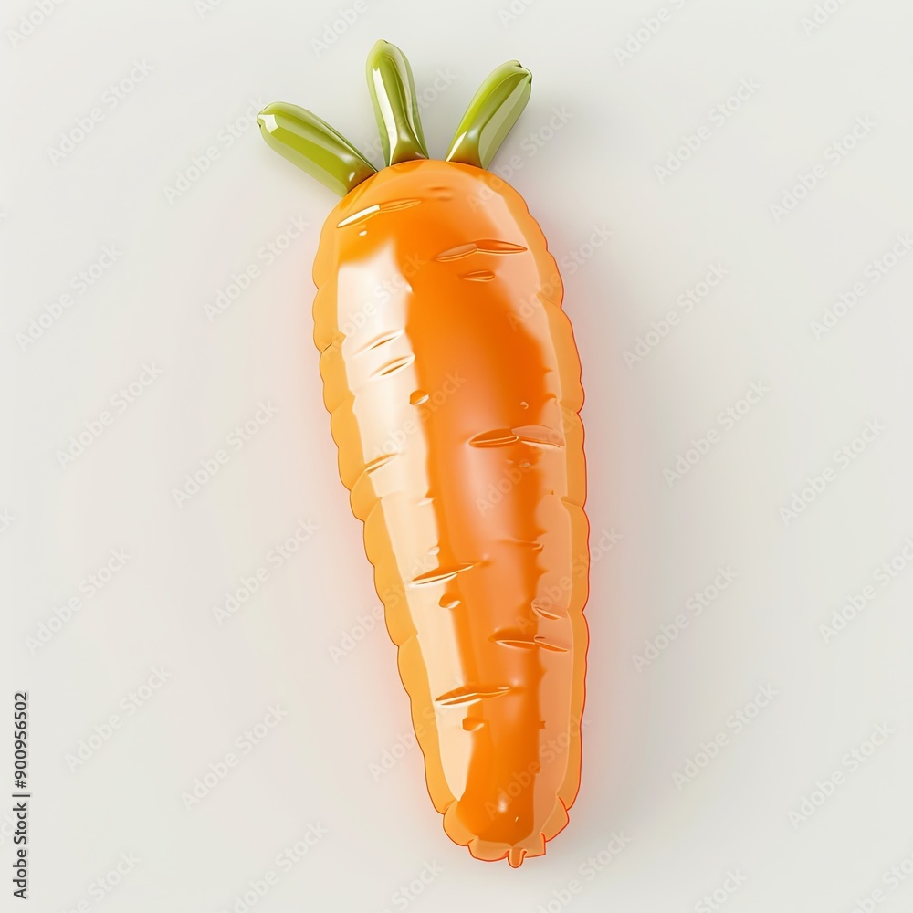 Invigorating Inflatable Carrot Playmate: The Perfect Soft Plush Toy in a Whimsical 3D Cartoon Setting