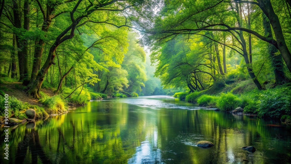 A serene river flowing through a lush green forest , river, forest, nature, tranquil, scenery, landscape, water, flow A serene river flowing through a lush green forest , river, forest, nature, tranquil, scenery, landscape, water, flow