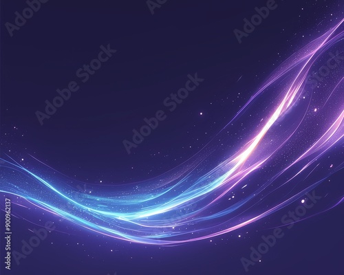 Abstract cosmic light waves background with cosmic light waves and dynamic color gradients. Emphasizing celestial beauty and modern design, ideal for space-themed art and artistic backgrounds. © Guada