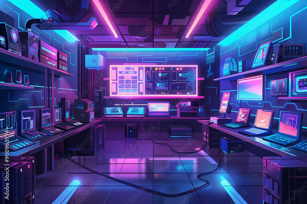 Futuristic Tech Room