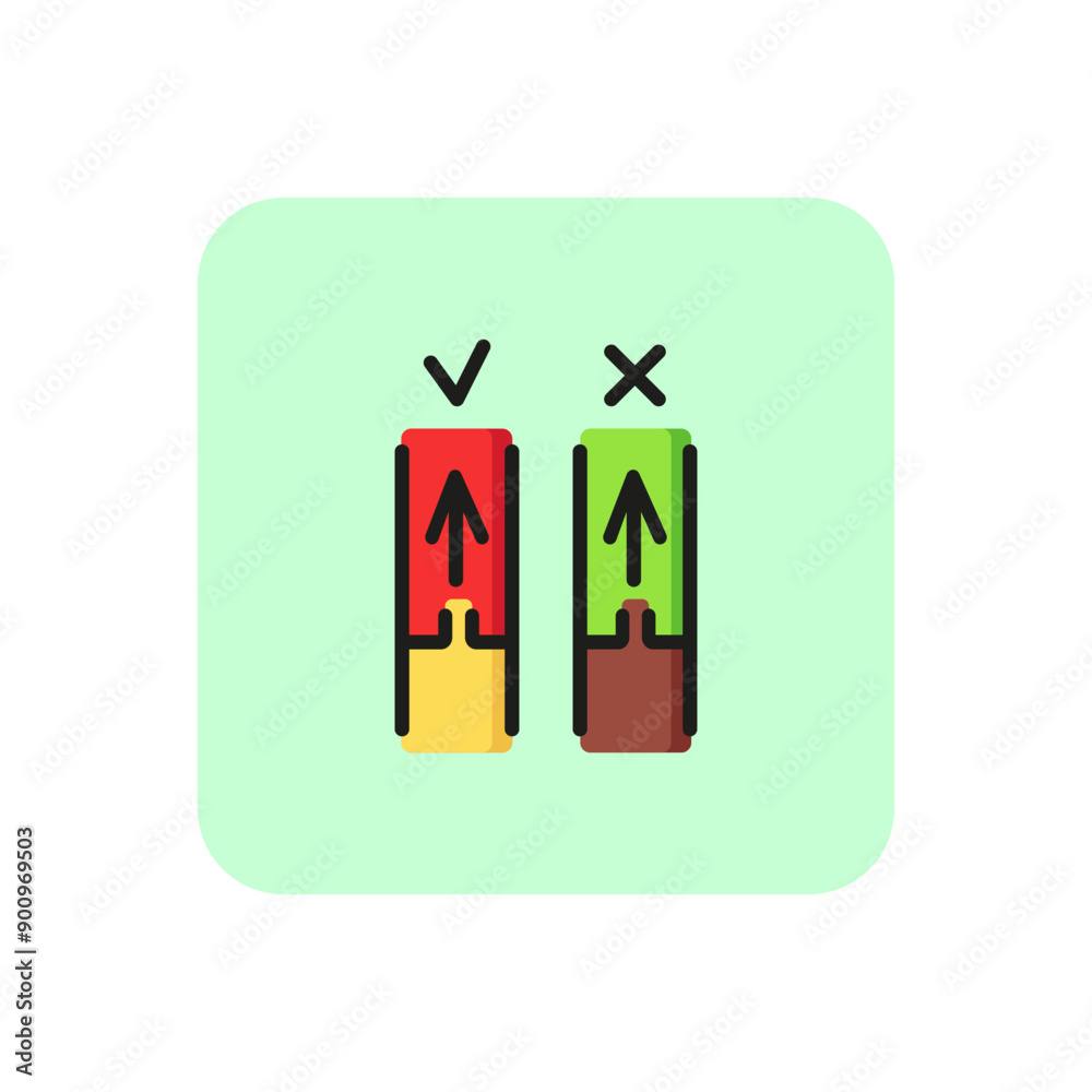 Medical experiment line icon. Tube, arrow, comparison. Laboratory concept. Vector illustration can be used for topics like results, solution, expertise Medical experiment line icon. Tube, arrow, comparison. Laboratory concept. Vector illustration can be used for topics like results, solution, expertise