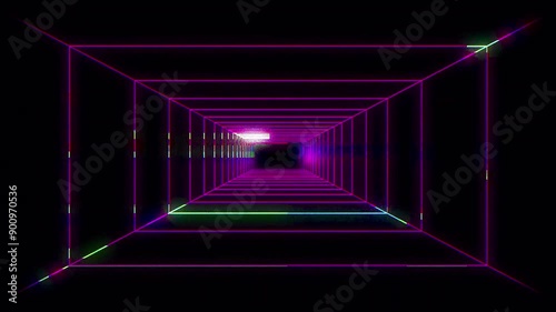 Abstract Seamless Rectangle Animated Background on Transparent, 4k Resolution