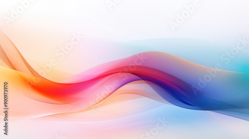 Abstract display of colorful light patterns gently diffused against a pure white background, creating a soft gradient of hues blending seamlessly. 