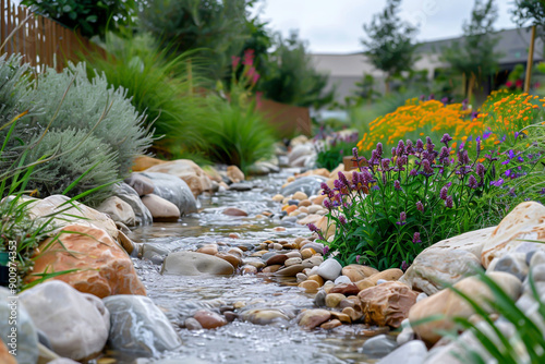 Water harvesting landscape to catch store and reuse storm water,