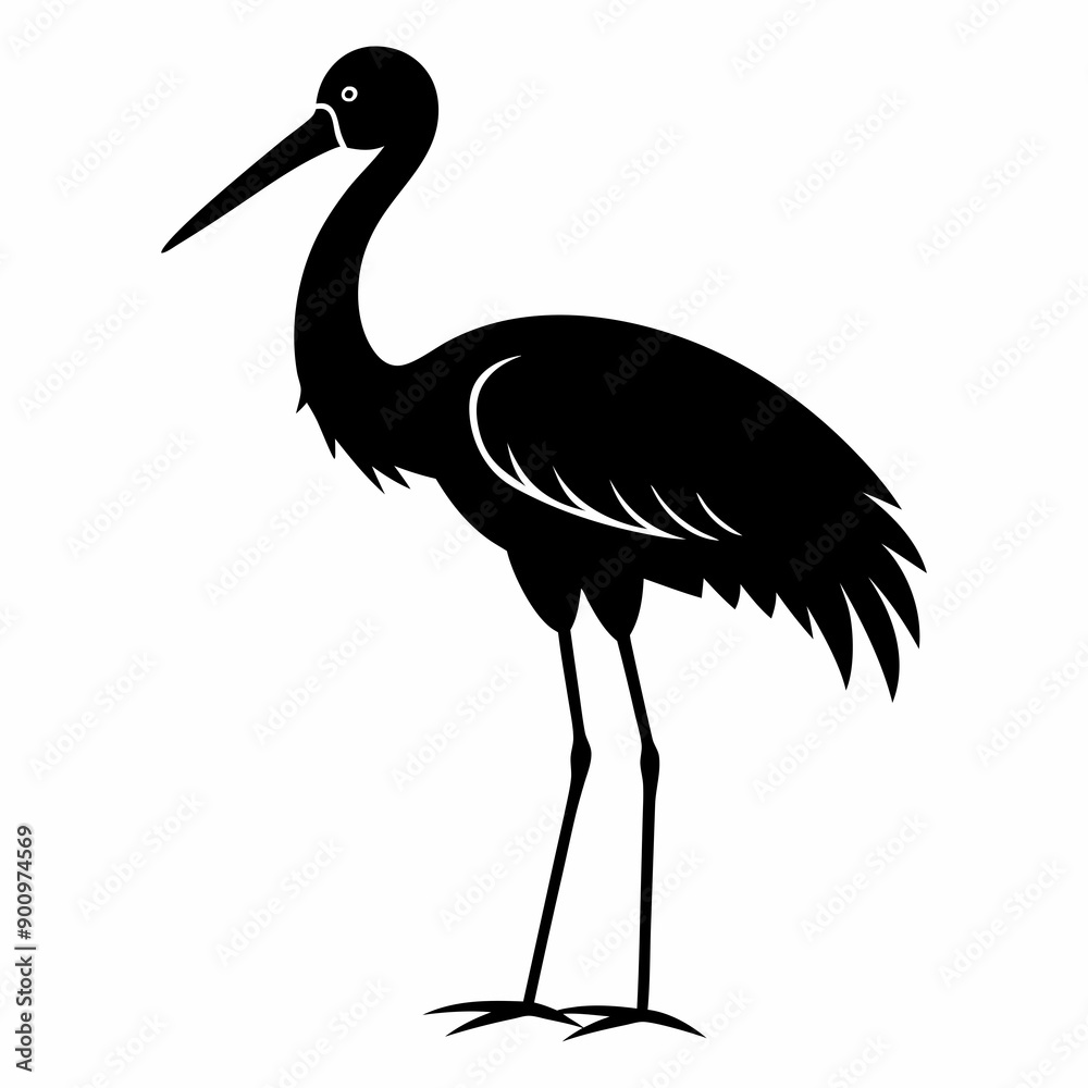 Obraz premium Stork Black silhouette