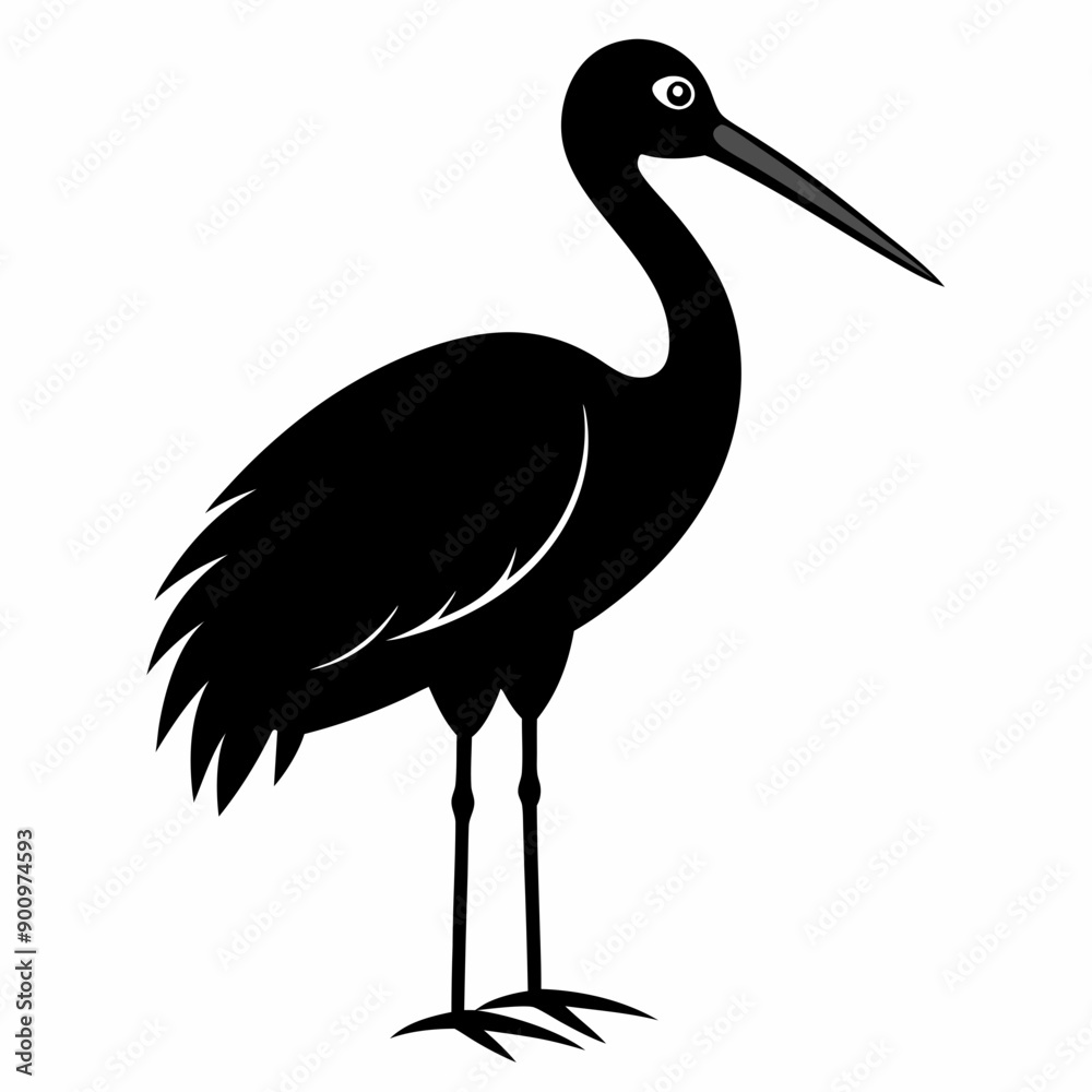Obraz premium Stork Black silhouette