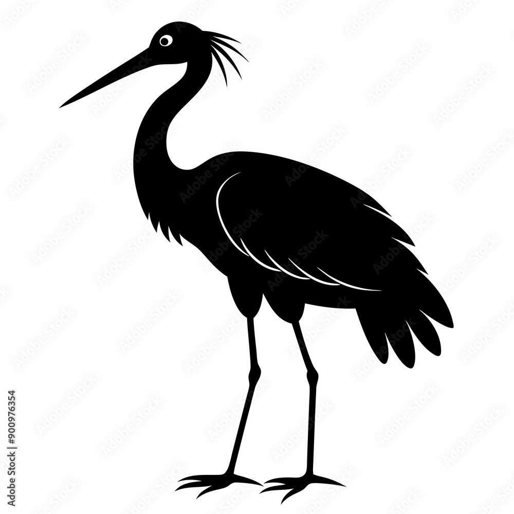 Fototapeta premium Stork Black silhouette