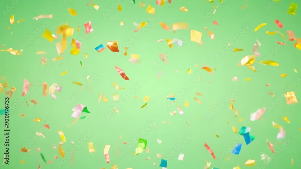 Colorful Confetti Party Poppers Exploding on Green Background During Celebration Generative AI Colorful Confetti Party Poppers Exploding on Green Background During Celebration Generative AI