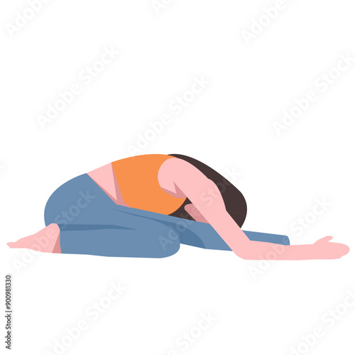 Workout girl. Woman doing fitness and yoga exercises. Full body workout. Warming up, stretching. Suitable for a yoga theme.