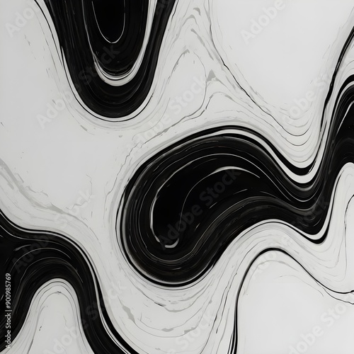 Minimal black and white 4k texture wallpaper with abstract fluid shapes. Concept Minimalism, Black and White, 4K Wallpaper, Abstract, Fluid Shapes
