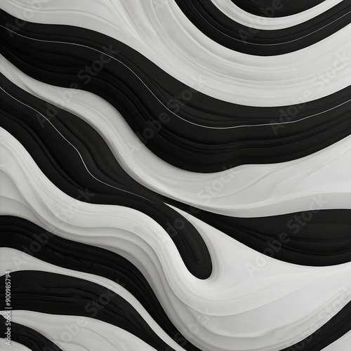 Minimal black and white 4k texture wallpaper with abstract fluid shapes. Concept Minimalism, Black and White, 4K Wallpaper, Abstract, Fluid Shapes
