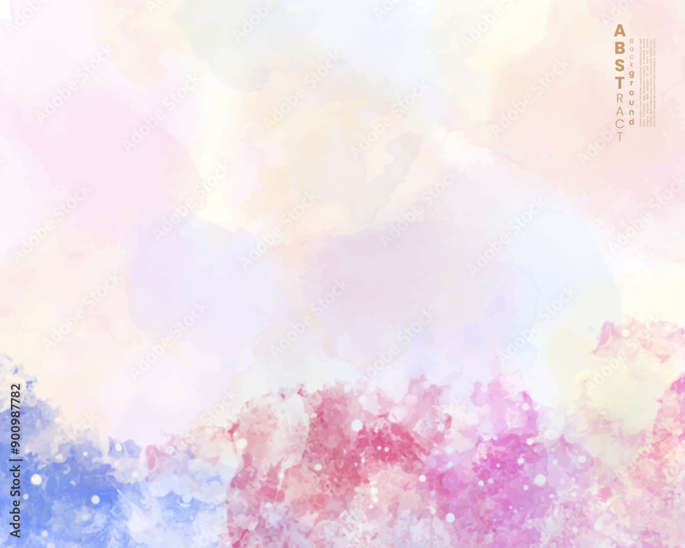 Fototapeta premium Abstract splashed watercolor background. Design for your cover, date, postcard, banner, logo.