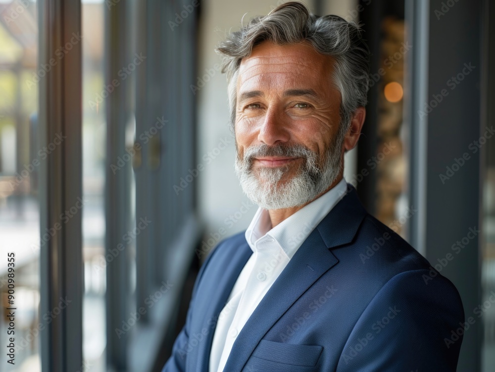 A man dressed in a blue suit with a white shirt, suitable for professional occasions A man dressed in a blue suit with a white shirt, suitable for professional occasions