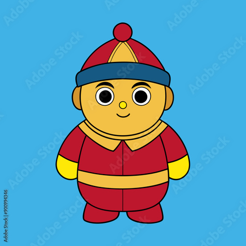 Peon cartoon vector art Illustration 