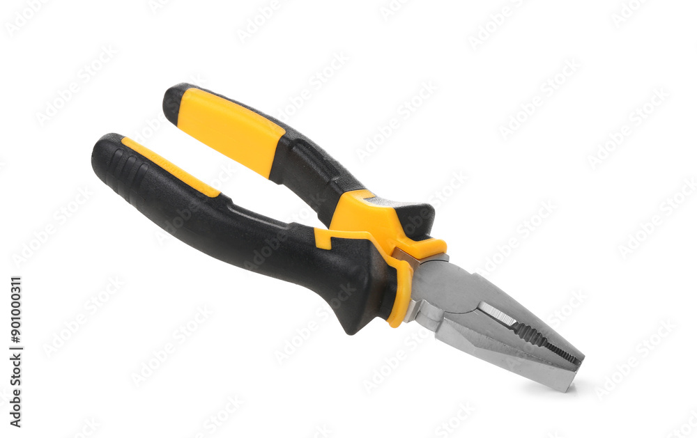 Orange pliers isolated on white background Orange pliers isolated on white background