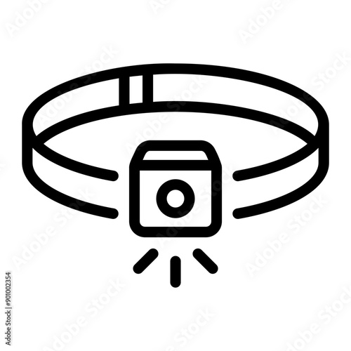 headlamp Line Icon