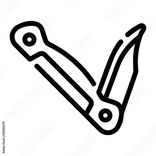 pocket knife Line Icon